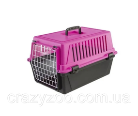 Переноска для собак и котов Ferplast Atlas 10 EL розово-черная до 5 кг 48x32.5x29 см 73007199