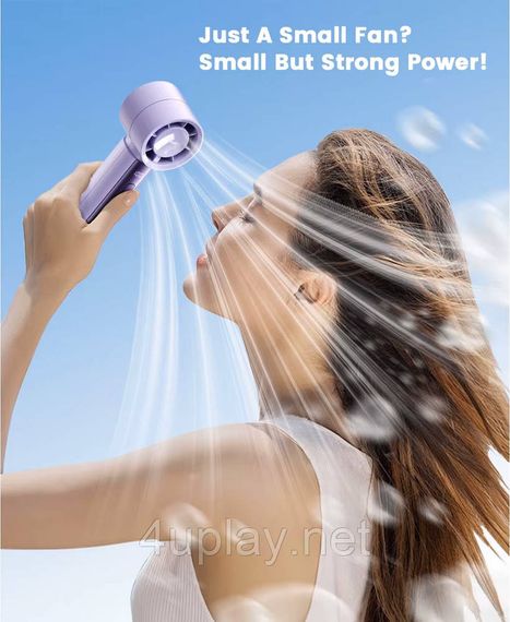 Ручной портативный аккумуляторный вентилятор с LED дисплеем coldSky Handheld Fan 4000mAh | Зображення 3