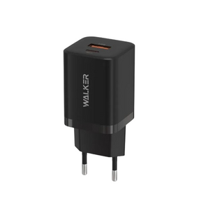 Зарядний пристрій мережевий USB/Type-C 3,0A QC+PD 30W чорний Max WALKER WH-60
