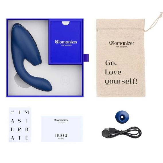 Інноваційний безконтактний вібратор-стимулятор Womanizer Duo 2 Blueberry sexstyle | Зображення 6