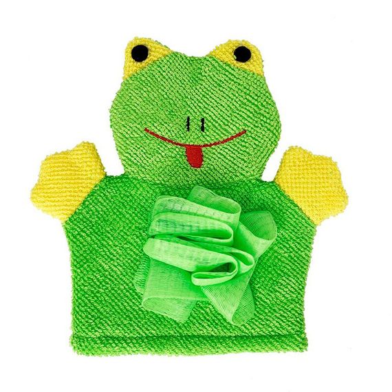 Мочалка-перчатка для купания малышей MGZ-0911(Green) Лягушка