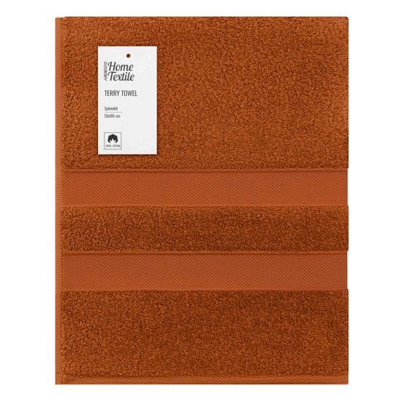 Рушник махровий Ardesto Splendid 50х90см, 100% бавовна, теракотовий (ART2350TE)