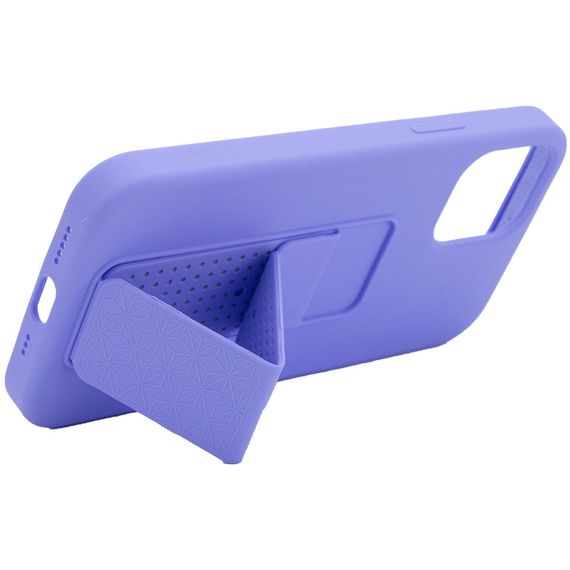 Чохол Silicone Case Hand Holder для Apple iPhone 12 Pro Max (6.7") Бузковий / Dasheen | Зображення 3