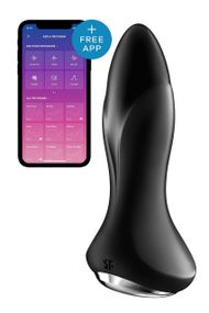 Анальна смарт вібропробка із перлинним масажем Satisfyer Rotator Plug 1+ Black