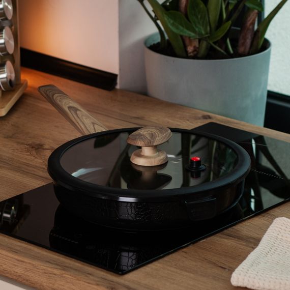 Алюминиевая сковорода 2.5 л с керамическим антипригарным покрытием Ø 26 см черная MGC HP-4-458B | Зображення 5