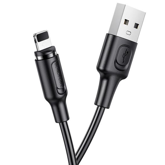 Дата кабель Borofone BX41 Amiable USB to Lightning (1m) Чорний | Зображення 1