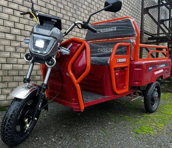 Электротрицикл Crosser CARGO 12 1000–1500W 60V 32Ah, самосвал, грузовой электроскутер до 300 кг | Зображення 5