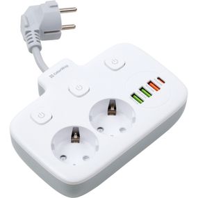 Сетевой фильтр питания ColorWay CW-CHE24PDW 2 розетки/4USB (CW-CHE24PDW)