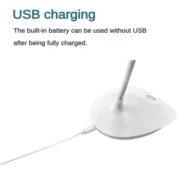 Настольная лампа USB, сенсорное управление| 3 режима яркости | Зображення 3