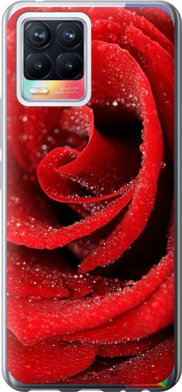 Чехол на Realme 8 Красная роза "529u-2303-17620"