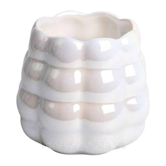 Набір десертних виделок і ложок на 3 персони з підставкою з порцелянау 7 предметів Перламутровий HP-20-62 | Зображення 5