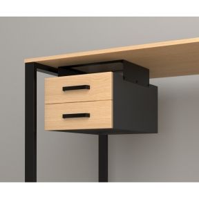 Навесной ящик для стола Loft Design BX-2 двойной дуб борас
