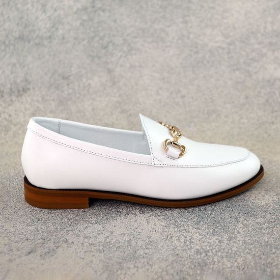 Лофери жіночі шкіряні 588786 Білі 39