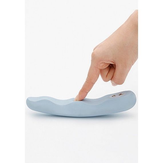 Вібратор рельєфний Iroha Minamo Tenga, медичний силікон, блакитний Sex Aura | Зображення 1