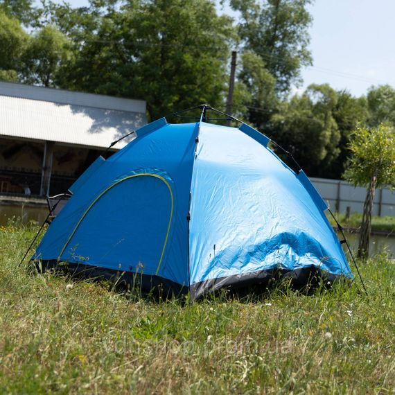 Палатка кемпинговая 2 на 2 метра автоматическая для рыбалки похода туристическая LU-019BL Голубой | Зображення 3
