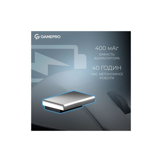 Мишка GamePro Asgard Surt Wireless/Bluetooth/USB White (GM017W) | Зображення 7