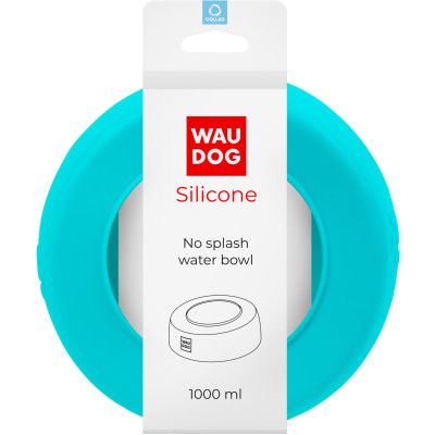 Посуда для собак WAUDOG Silicone Миска-непроливайка 1 л голубая (50792) | Зображення 3