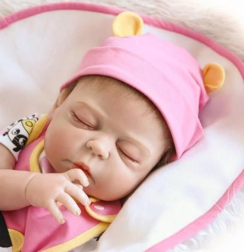 Силіконова Колекційна Лялька Реборн Reborn Дівчинка Машенька (Вінілова Лялька) Висота 57 см | Зображення 2