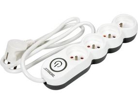 Подовжувач мережевий STHOR: l= 1,5 м, колодка з 4 гніздами і вмик, 3-жильний Ø=1,5 мм², з заземл VR-72353