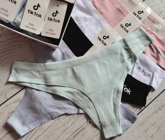 Жіночіі салатові стрінги Tik-Tok стрінги Tik-Tok -  - розмір М/Л - (бірка 3ХЛ маломірка) | Зображення 1