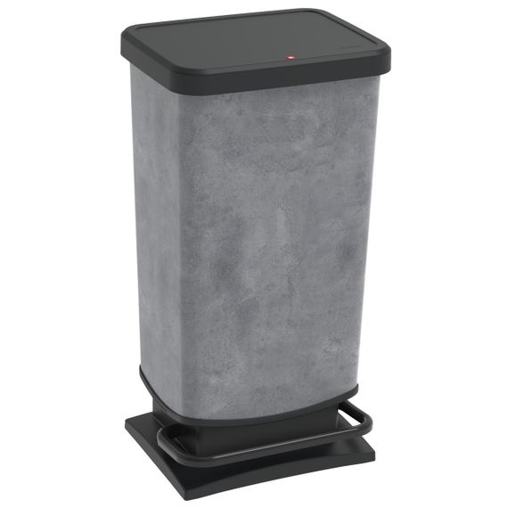 Контейнер для сміття з педаллю Rotho Paso 40 л бетон, відро для кухні та дому (17541)