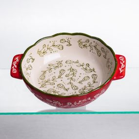 Форма для запекания Vintage 500 мл круглая с ручками Красная HM04-05