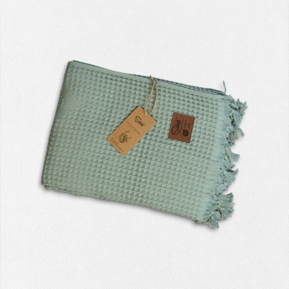 Вафельне покривало Sikel 210×240 см. Carel Yesil | Зображення 2