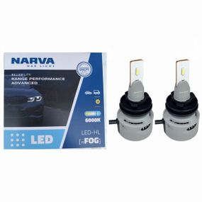 Комплект світлодіодних ламп NARVA H8/H11/H16 FOG Range Power Advanced +100% 6000K 12/24V (182188100)