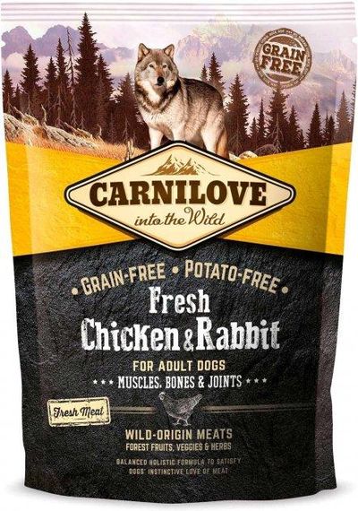 Сухий корм Carnilove беззерновий для дорослих собак усіх порід з кроликом та куркою 1.5 кг