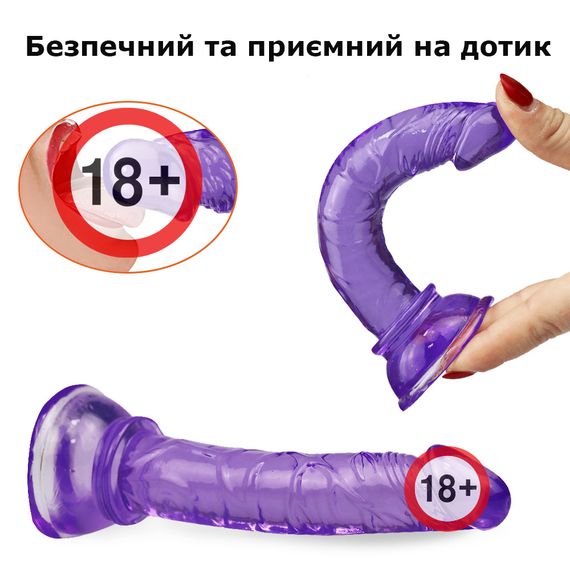 Фіолетовий фалоімітатор We Love Velvet Touch з присоскою 12*2.2 cm | Зображення 1
