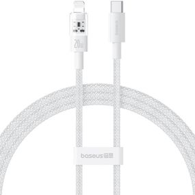 Дата кабель Baseus Gem Fast Charging Type-C to Lightning 20W (2m) (P10373001211-01) Moon White