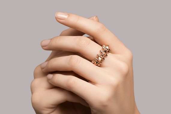 Кольцо из красного золота K-0469 17.5 | Зображення 2