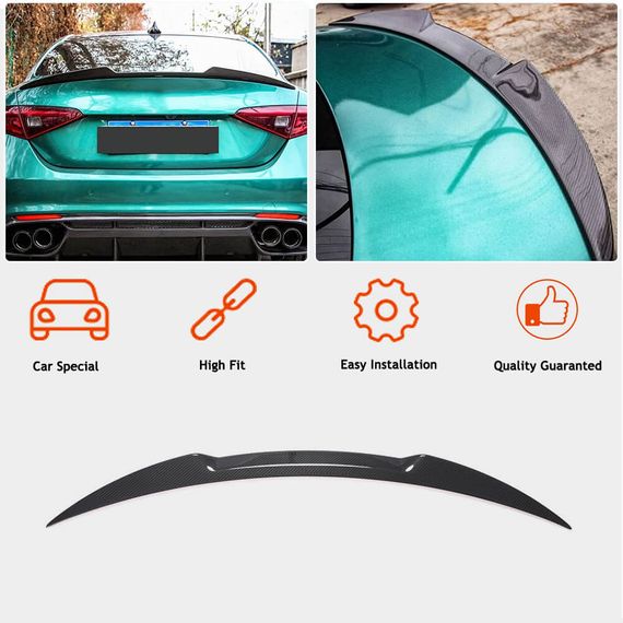 Спойлер V5 (Сухий карбон) для Alfa Romeo Giulia 2016-2022 рр | Зображення 2