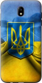 Чехол на Samsung Galaxy J7 J730 (2017) Флаг и герб Украины 1 "375u-786-17620"