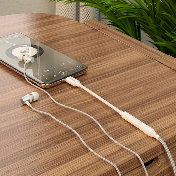 Переходник Hoco LS30 Type-C to 3,5 AUX Белый | Зображення 6