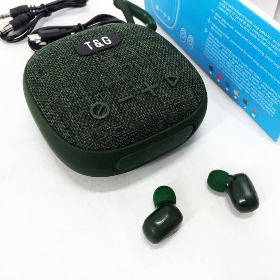 Колонка-Bluetooth с наушниками TG813. Цвет: зеленый | Зображення 8