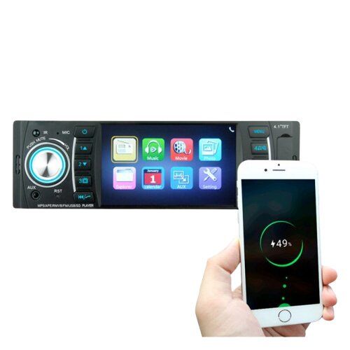 Автомагнитола 4514 1 DIN FM 4х60 Bluetooth USB 2.0 порт AUX черный (lp-88192_1010) | Зображення 1