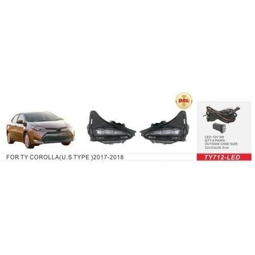 Денні ходові вогні Toyota Corolla 2017-19 діодні фари додаткові LED вогні для Тойота Королла американка