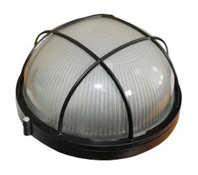 Светильник НПП1102 100W E27 IP65 круглый черный с решеткой Ny95001183