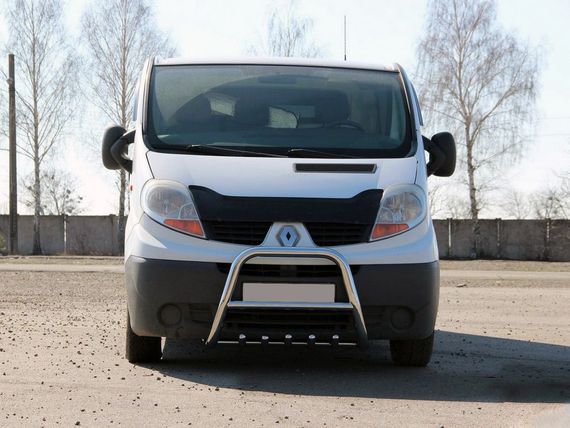 Кенгурятник QT-Spec (нерж.) для Renault Trafic 2001-2015 гг