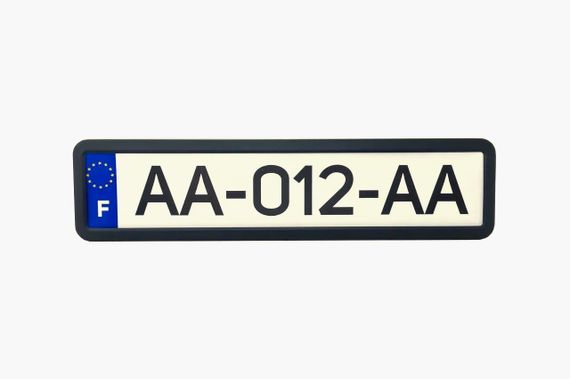 Рамка номерного знака металева (чорний матовий) 12 Atelie 9516231