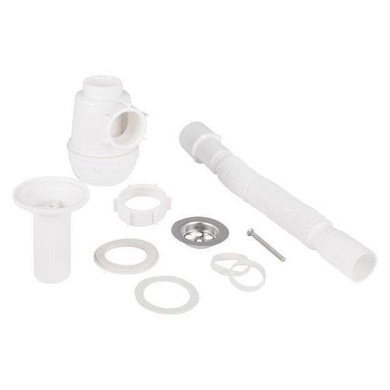 Сифон для кухонной мойки Lidz (WHI) 60 05 M001 00 (выход 50 мм) | Зображення 2