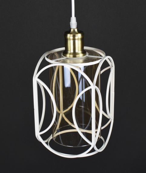 Люстра підвісна LOFT на 1 лампочку 25063 Білий 35-100х15х15 см. | Зображення 1