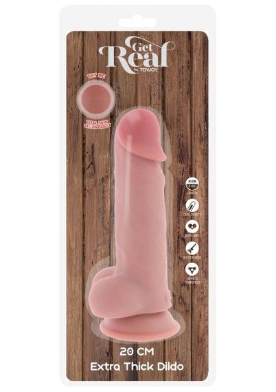 Фалоімітатор з мошонкою Deluxe Dual Density Thick Dildo TPE 20 cm sexstyle | Зображення 2