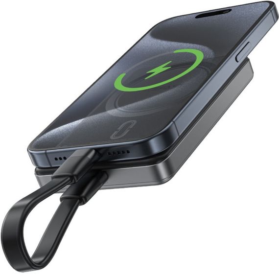 УМБ Acefast Magnetic Wireless 10000mAh 20W  PD,QC 3.0, QI 15W M12 Black | Зображення 2