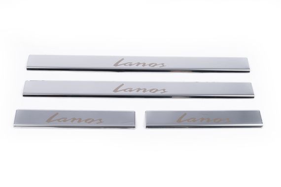 Накладки на пороги Carmos V1 (4 шт, нерж.) для Daewoo Lanos | Зображення 1