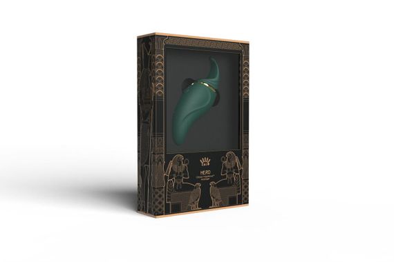 Вібратор 2в1 з язичком Zalo — Hero Jewel Green, кристал Swarovski Sex Aura | Зображення 5