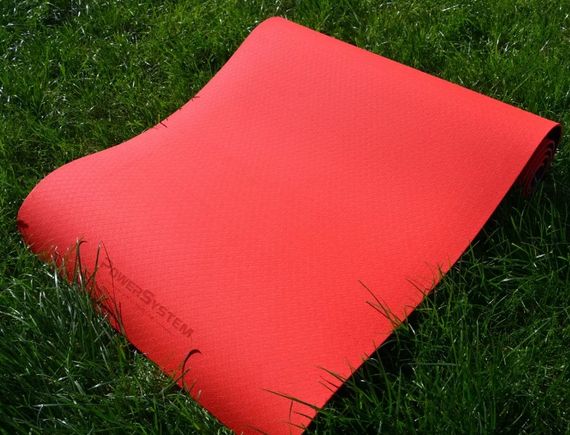 Килимок для йоги та фітнесу Power System PS-4060 TPE Yoga Mat Premium Red (183х61х0.6) (4060RD-0) | Зображення 4