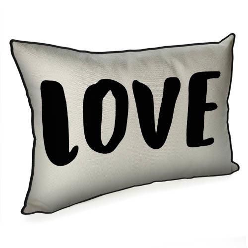 Подушка интерьерная с мешковины Love 45x32 см (43PHB_18L001_WH)