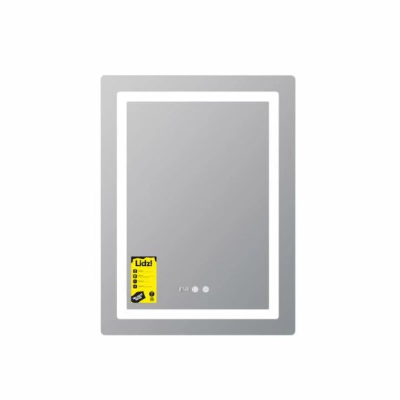Дзеркало Lidz Kubis (KU2) 600х800 з годинником, з LED-підсвічуванням Touch, з антизапотіванням, з димером, рег. яскравості | Зображення 2